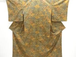 切りばめ風　花古典柄手織り紬着物